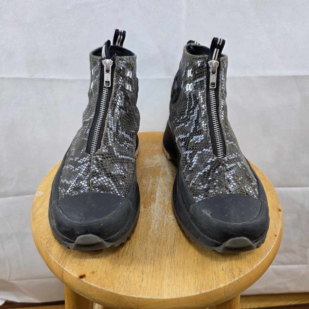 Snakeskin Zipper Ankle Boots